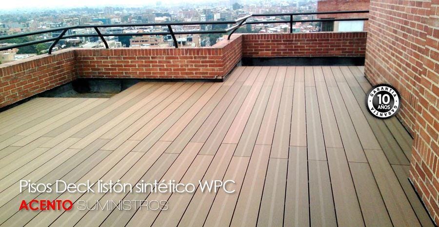 Piso deck liston madera sintética WPC Acento Suministros