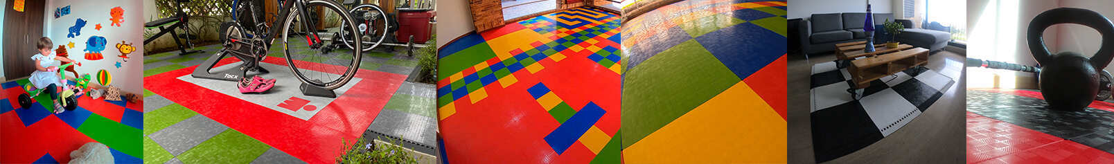 Imagen de instalaciones de pisos coloridos para niÃ±os resistentes Easydeck liso