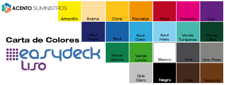 carta-de-colores-de-piso easydeck-liso acento suministros carta piso easydeck-liso acento suministros