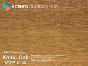 Pisos de PVC Pega Decotile 3mm Khaki Oak DSW 2785