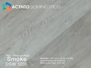 piso laminado 3mm 5 micras tipo madera color gris smoke Acento suministros