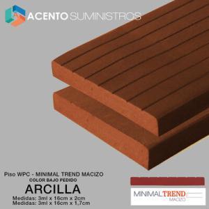 Piso WPC Deck minimal trend macizo color Arcilla