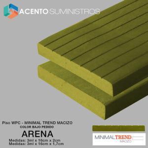 Piso Deck minimal trend macizo color arena
