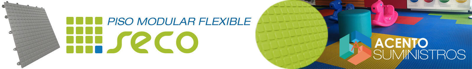 Piso comerciales de colores modular Flexible SECO Acento Suministros