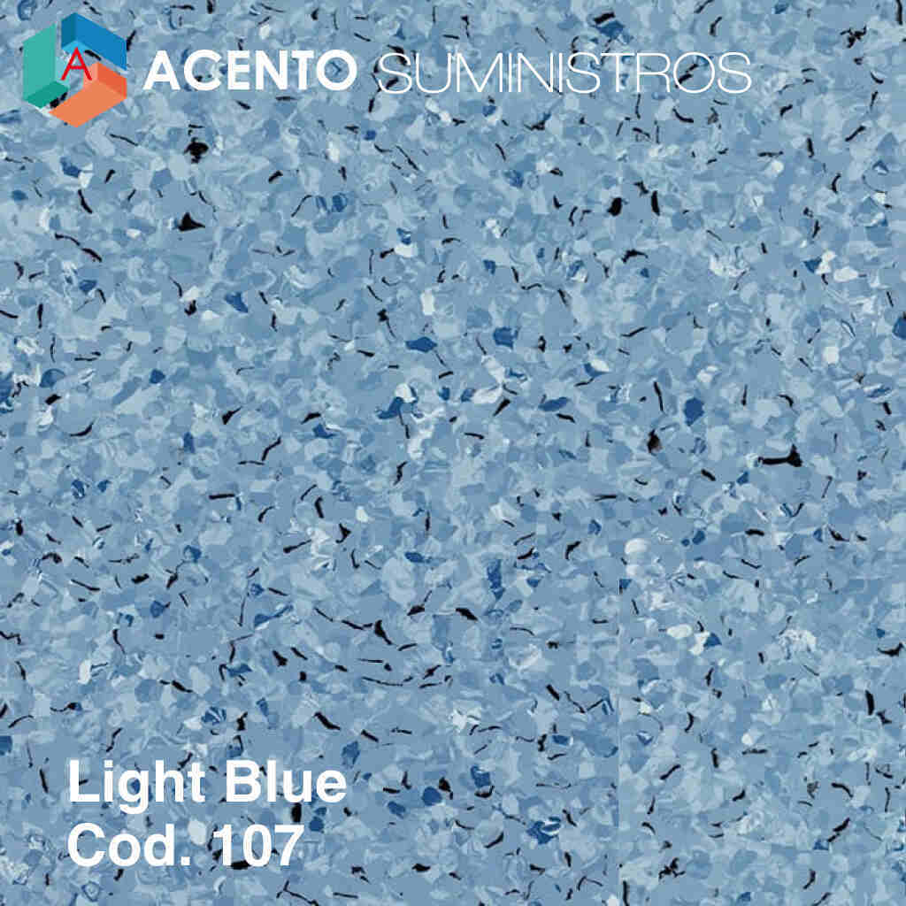 Piso en rollo Homogeneo Conductivo color Azul Light-Blue marca Tarkett 3093107 Acento-Suministros
