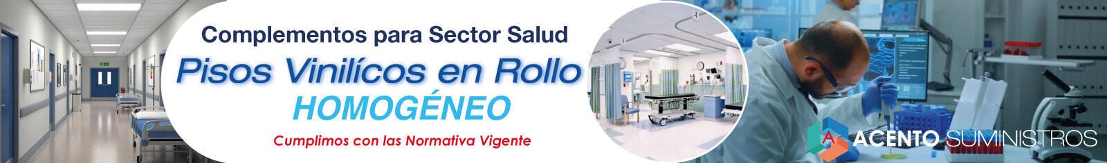 PISOS HOMOGENEOS EN VINILO CON ALTA RESISTENCIA LAS BACTERIAS PARA LABORATORIOS CENTROS HOSPITALARIOS SALAS DE ODONTOLOGIA ACENTO SUMINISTROS Y PROYECTOS