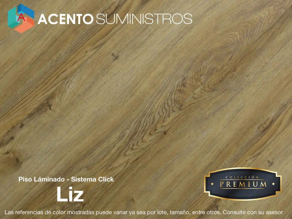 Piso Hydrocore láminado color liz, café claro Premium