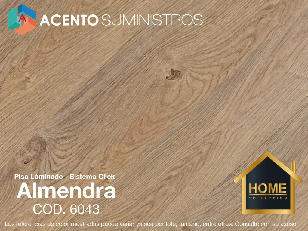 Piso láminado Home almendra Beige los colores pueden variar por los colores de la web