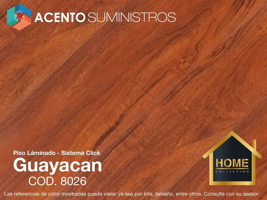 Piso láminado home guayacan Acento Suministros