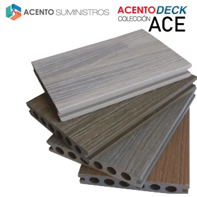 Pisos DECK ACE de varios colores estructurado madera plasticas desde 150.000m2 con clip y tornillo Acento Suministro pisos-deck-wpc-acentodeck-ace-wa