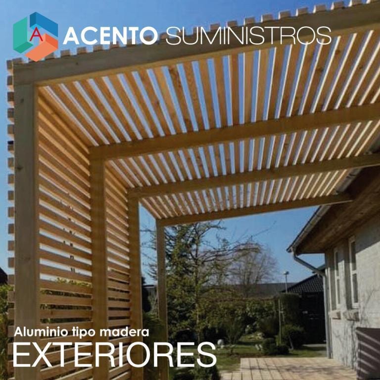 Perfiles WPC - y aluminio para pergolas interiores y exteriores