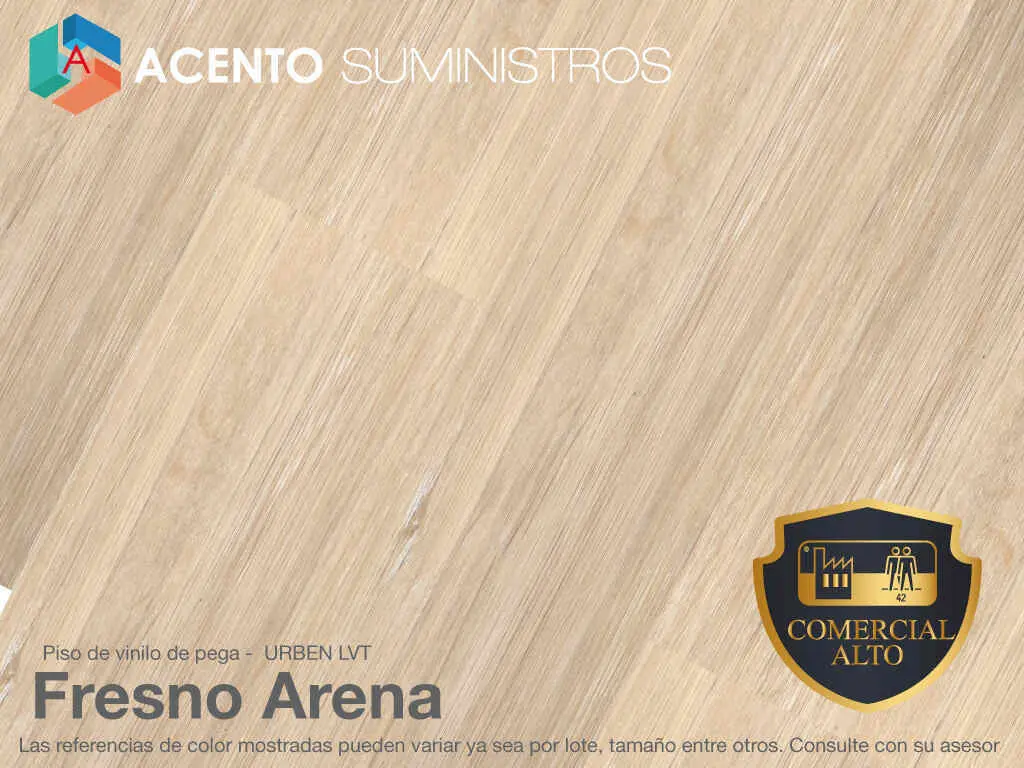 Piso vinilico para pega LVT Urben YST8278-3 FRESNO ARENA color Acento Suministros Piso vinilico para pega LVT Urben YST8278-3 FRESNO ARENA color beige tipo madera nuevos espacios y oficinas Acento-Suministros