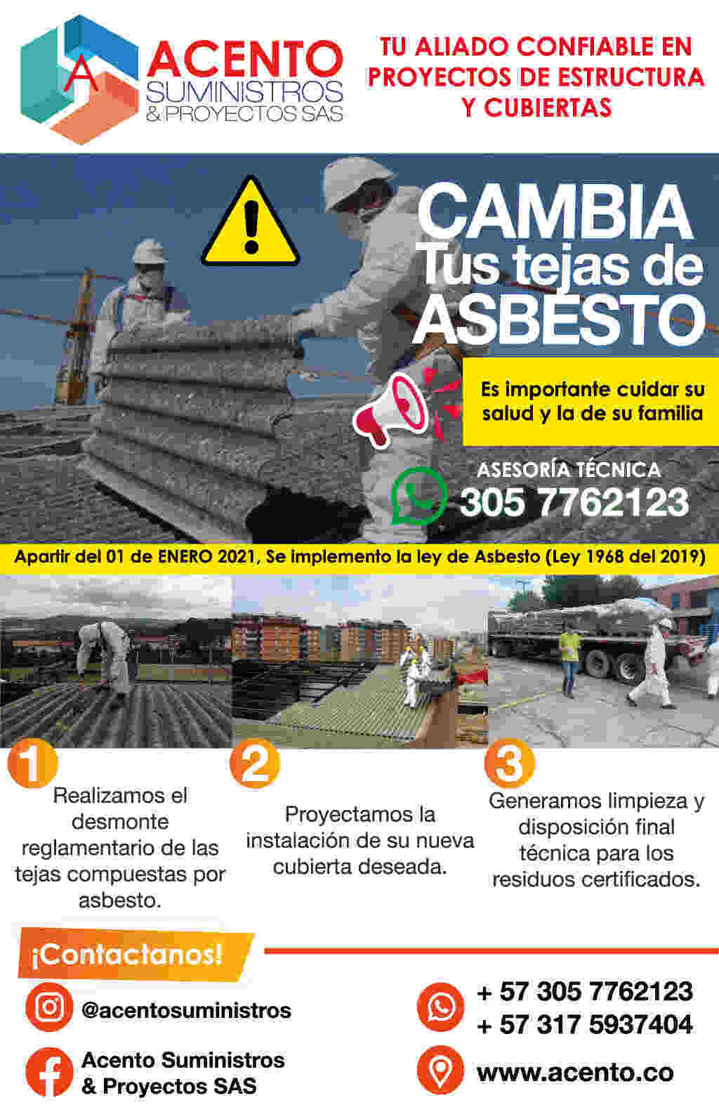 Tienes tejas de asbesto Acento suministros contamos con instaladores, y cubiertas de calidad