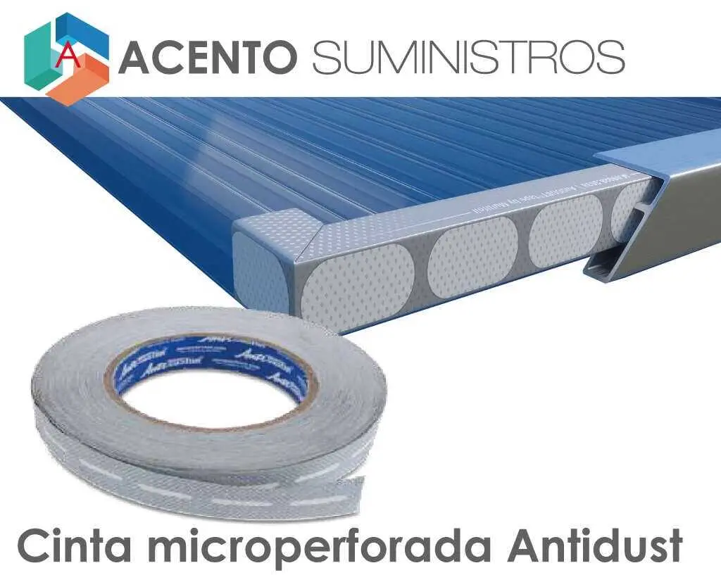 cinta antidust 31m para láminas alveolar Acento-suministros-en-bogota-Colombia todo en cinta y conectores para lámina alveolar Acento Suministros