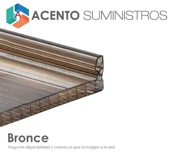 lámina alveolar cubierta muros de color Bronce-acentowall-Acento-Suministros lámina alveolar cubierta muros de color Bronce acentowall Acento Suministros