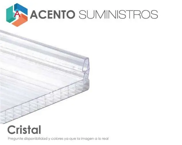 lámina alveolar de color Cristal para uso en tejas bioclimaticas pergolas y pared lamina multipared para uso cubierta invernaderos, panel muros de color cristal acentowall precios de láminas policarbonato alveolar Acento Suministros