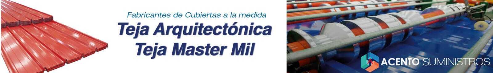 fabricante de cubiertas e instalaciones de tejas metalicas y cerramientos arquitectonica-y master mil para uso industrial residencial Acento-Suministro fabricante en Colombia