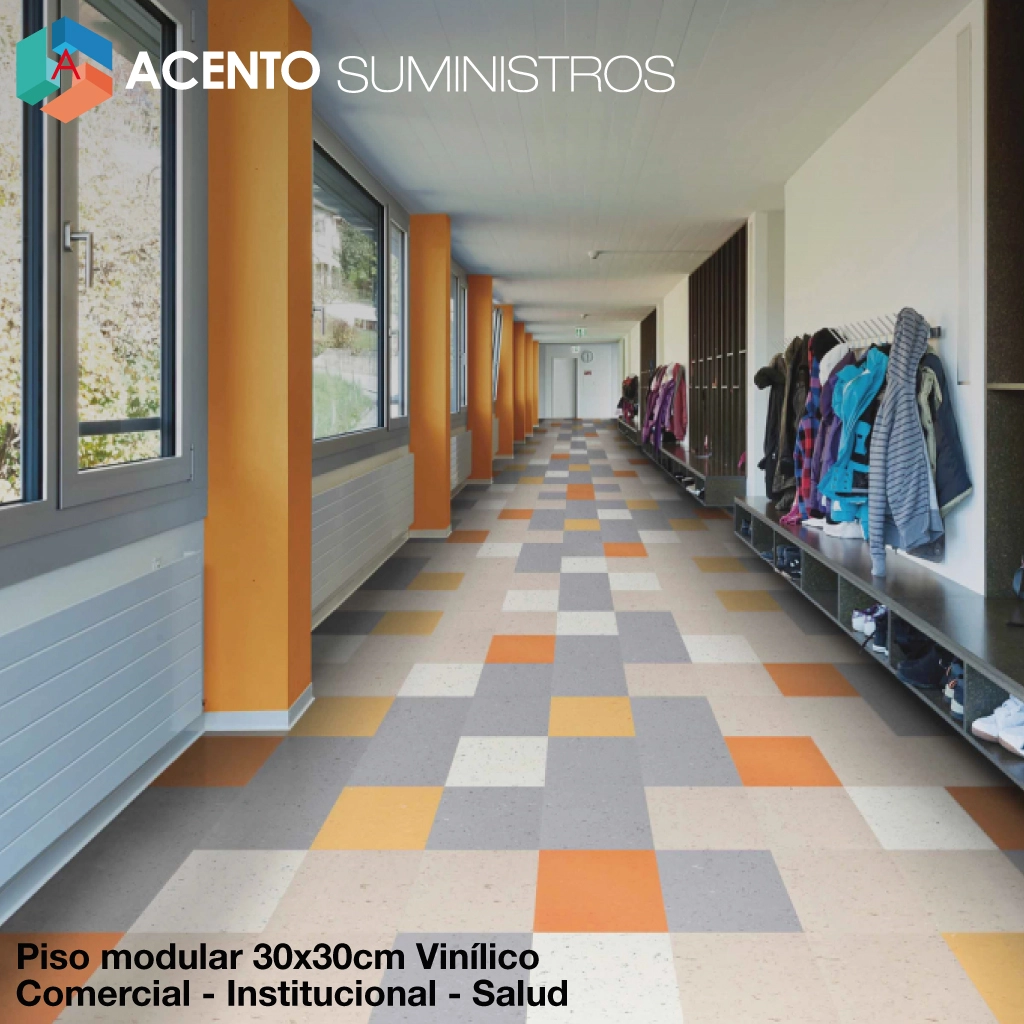 Pisos vinilicos de 30 x30 industriales, comerciales-Acento-Suministros y proyectos