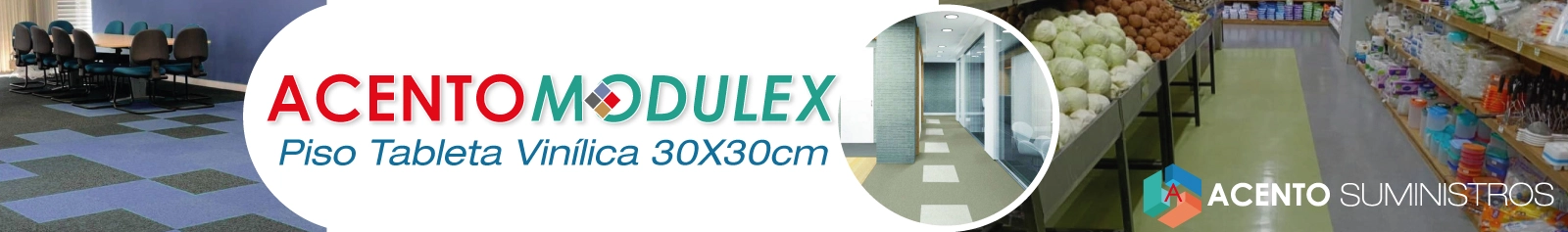 piso vinilico en tableta de 30x30cm Acento Modulex hyundai AcentoSuministros