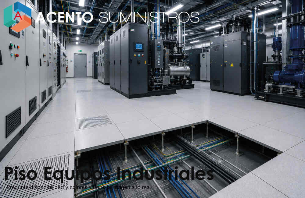 Piso tecnico elevado para equipos industriales Acento Suministros Piso tecnico elevado para equipos industriales Acento Suministros